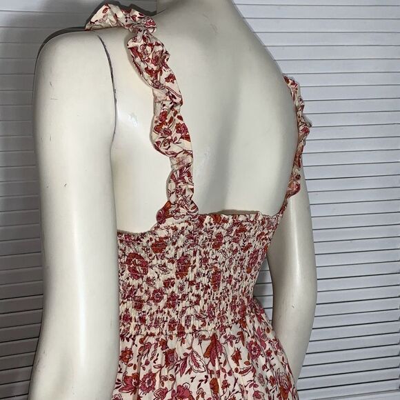 Japna Floral Midi Dress -  Tie Front Small - Picture 8 of 14